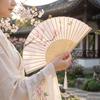 Magnolia Pattern Folding Fan Antique Handheld Fan Elegant Decorative Fan  Cheongsam Matching