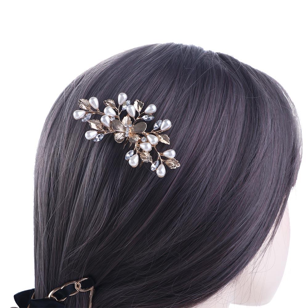 Hairpin Rhinestone Hair Stick Hair Accessories Korean Style Headwear Five-tooth Hair Comb