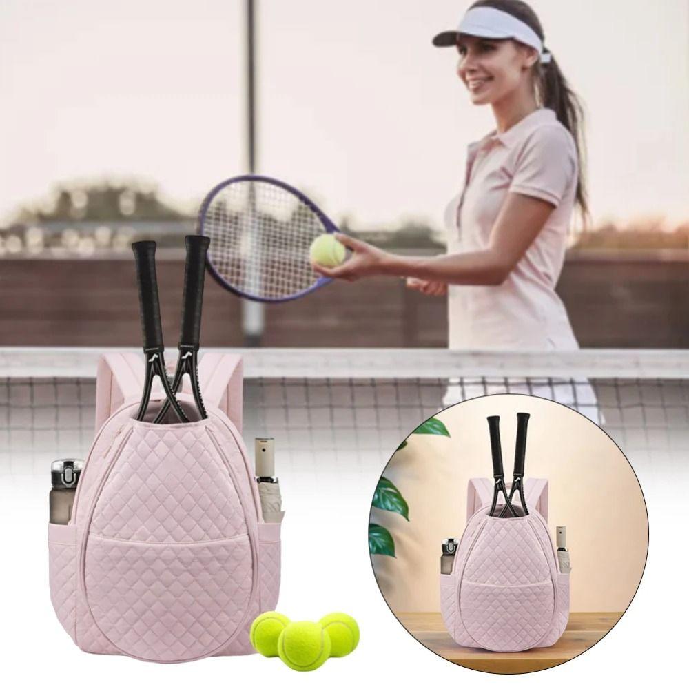 Zipper Closure Tennis Crossbody Backpack Waterproof Tennis Racket Bag  Home Fitness