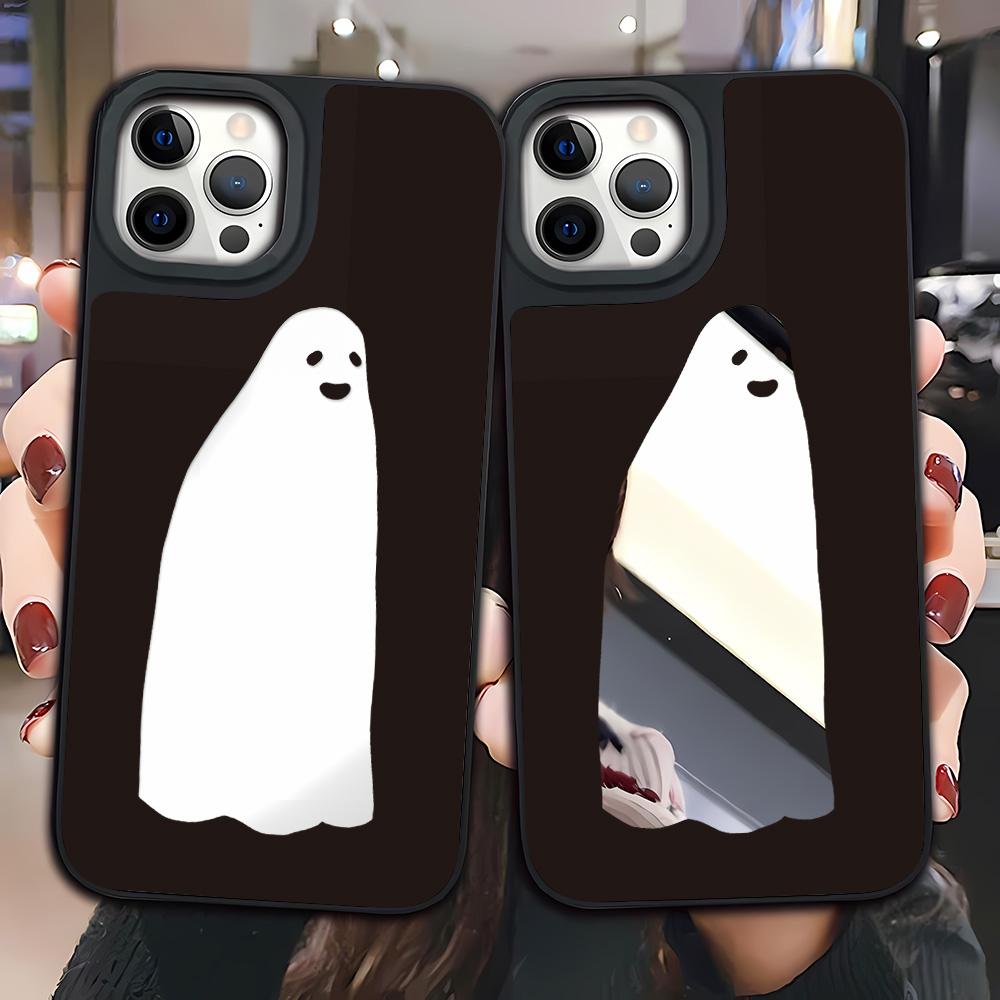 Mirror Phone Case for iPhone 15 11 13 14 for 15 16 Pro Max 12 13 16 Pro Cloud Flower and Animal Cute Style Phone Case