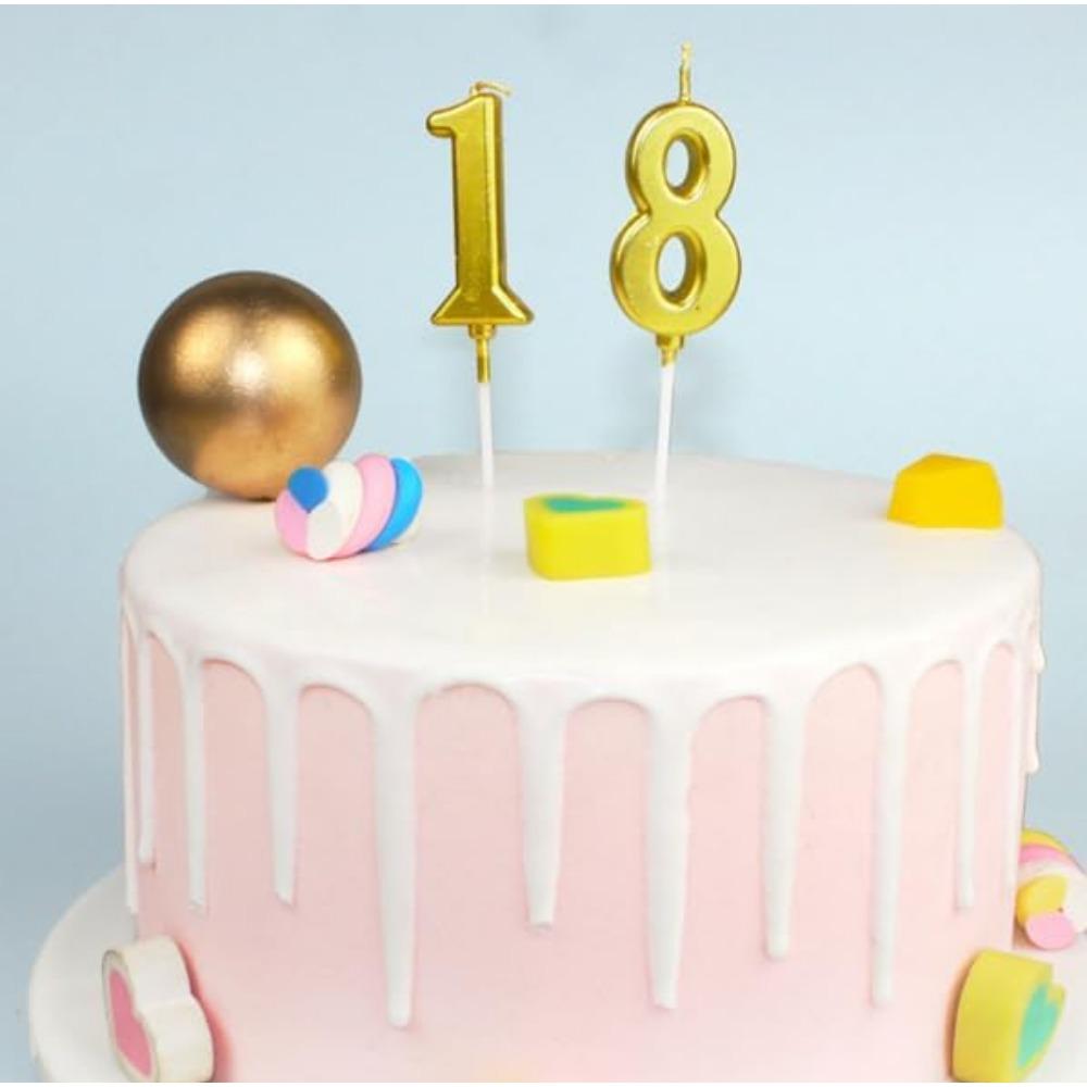 1/2/10pcs Number Birthday Candles, Gold Number Candles, Cake Number Candles, Party Celebration