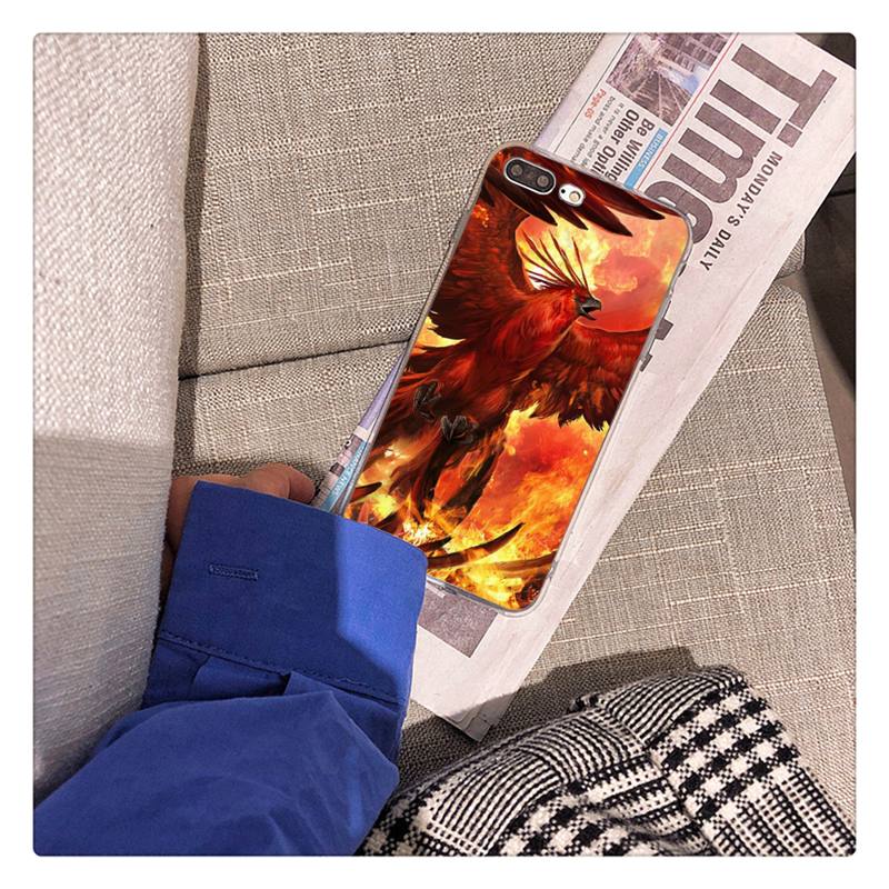 Cool Animal Phoenix Flamingo Phone Case for iphone 13 X XS MAX 6 6s 7 7plus 8 8Plus 5 5S se 2020 XR 12 11 pro max Fundas Capa