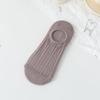 Female Summer Thin Pure Color Hollow Mesh Breathable Non Slip Shallow Mouth Invisible Boneless Boat Socks
