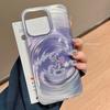 Iridescent Glossy Phone Case for iPhone 11 13 14 15 16 17 Pro 17 13 14 15 Pro Max High Quality Fantasy Floral Style Full Protection Shell