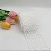 Off White Embroidery Flower Trimmings for Clothing, DIY Sewing Lace Fabrics, Wedding Dresses, Sewing Accessories, 5Yards