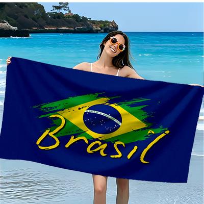 Brazil Microfiber Beach Towel, Soft And Absorbent, Quick-Dry, Ideal for Summer Travel, Beach Essential, Swimming Pool Gifts