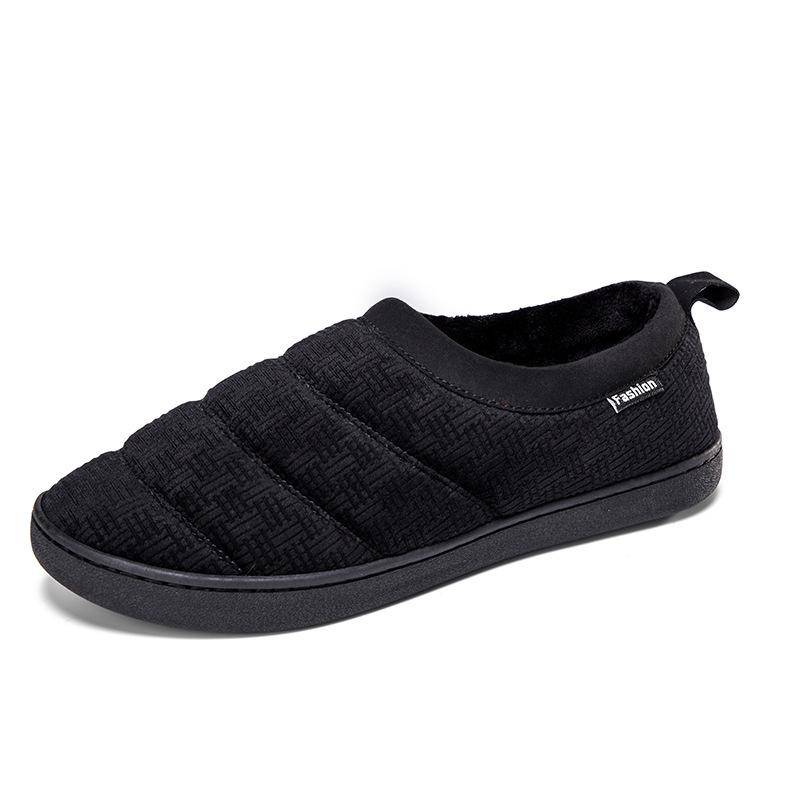 

Хлопковые ботинки большого размера, одинаковые для мужчин и женщин, для среднего и пожилого возраста, бархатные зимние ботинки на одной педали, теплые и низкие 36 чёрный