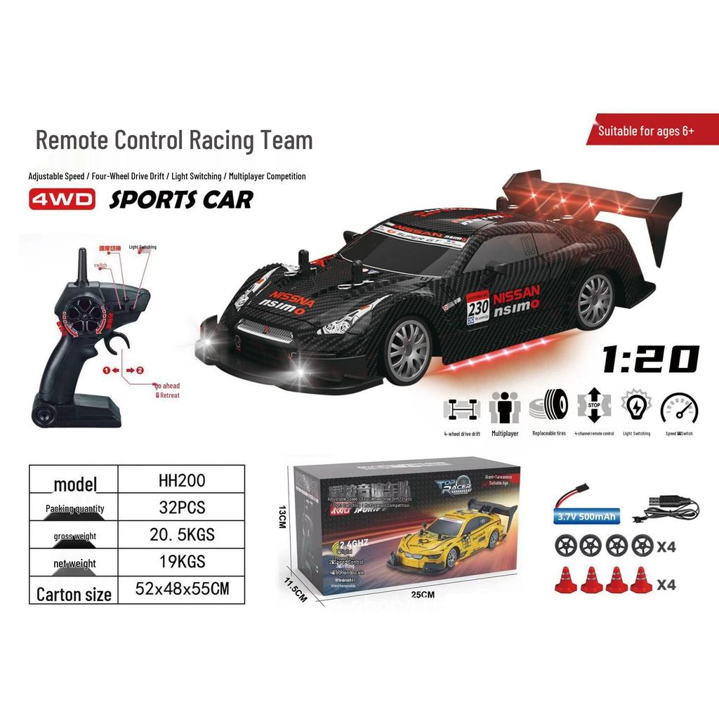 High-Speed RC Drift Car: GTR Competition 4WD Mustang
