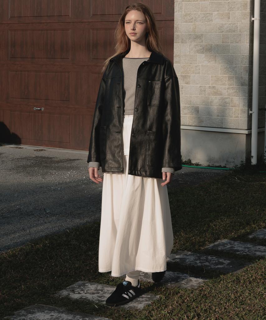 Deheve Classic Leather Half Jacket [Black]