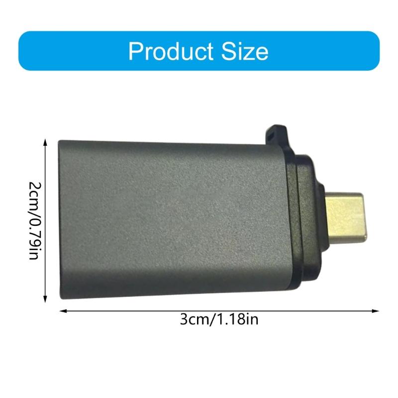 Type C High Definition Converter 4K 60Hz Resolution Pocket Size Aluminum Adapter Universal for Laptop