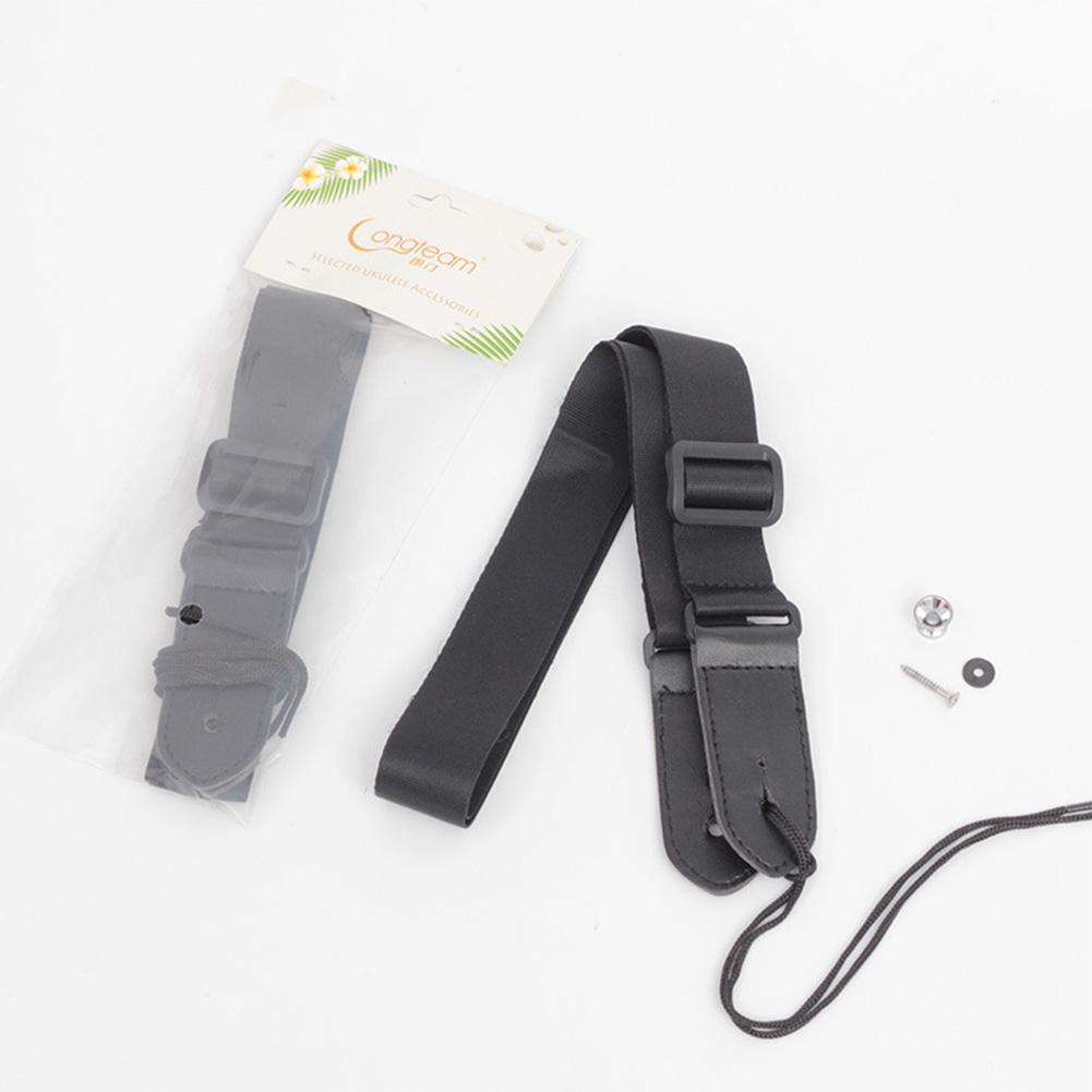 Longteam Adjustable Ukulele Guitar Belt Strap for Electric Acoustic Folk Guitar with Tail Nail