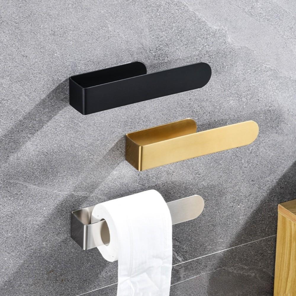 Self-adhesive Towel Rack Single Rod Bath Towel Hanger Durable Tissue Holder  For Home