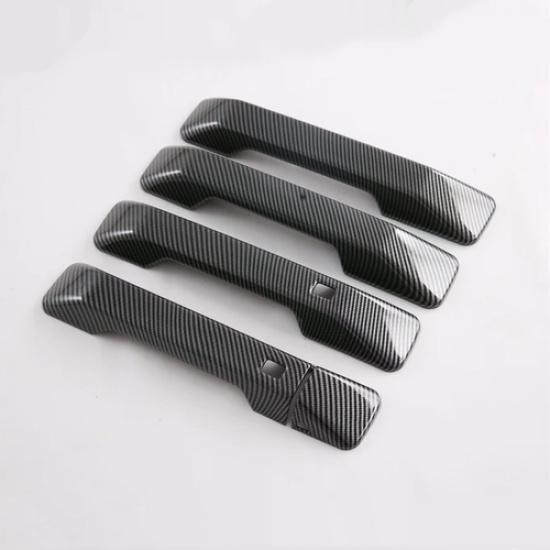 Carbon Fiber Car Door Handles Cover Trim 5pcs For Hyundai Santa Fe 2024 2025