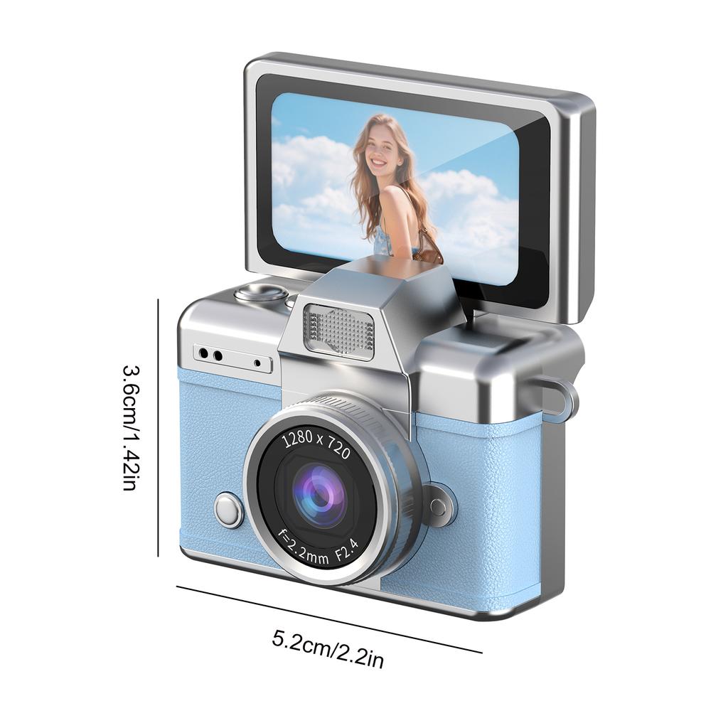 Daumen Schlüsselanhänger Kamera 1,47 Zoll Klappbildschirm Retro CCD Mini Digitalkamera HD Sehr Kleine Camcorder Tragbarer Videorekorder Geschenk