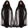 Enchanting Women's Wicked Gothic Witch Dress With Full Length Hooded Cape