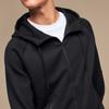 On Zipped Hoodie With Logo Pattern Solid Color Hooded Jacket Men Jacket Black 1ME11440553
