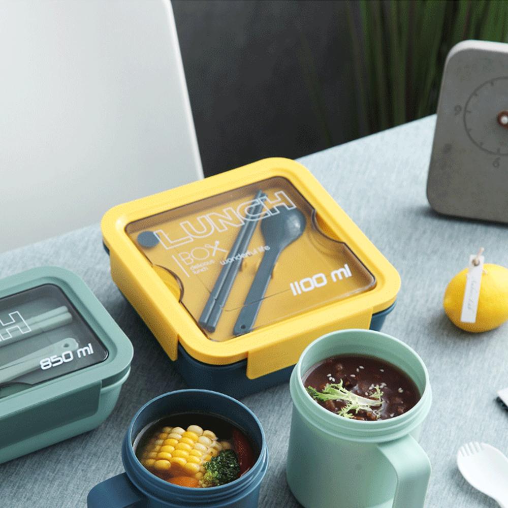 Portable Breakfast Cup 500ML Oatmeal Cup Cereal Nut Yogurt Mug Snack Cup Soup Mug Microwave with Lid Spoon for Kitchen Tools