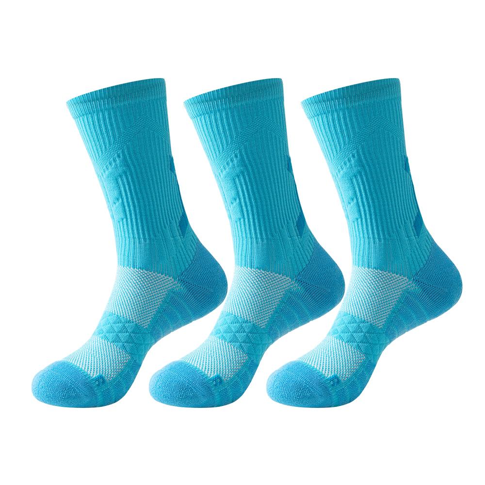 3 páry vysoce kvalitních profesionálních basketbalových ponožek pánské silné froté ponožky Absorpční potu prodyšné sportovní dlouhé ponožky nové