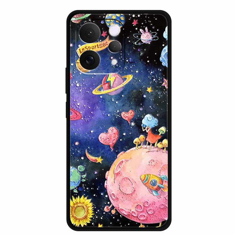For Vivo S50 5G Case 3D Emboss Flower Black Silicone Soft Back Cover Case For Vivo S50 2025 Phone Case 6.59" Coque V2528A Fundas