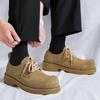 Autumn and Winter Leather Shoes Men's Versatile Korean Version of Casual Shoes Trendy British Tooling Shoes Big Head Suede Men's Shoes 24227-R