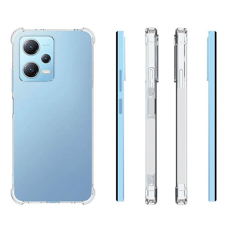 For Xiaomi Redmi Note 12 5G (Global)/(India)/(China)/Poco X5 5G Non-slip Phone Case Transparent TPU Back Cover