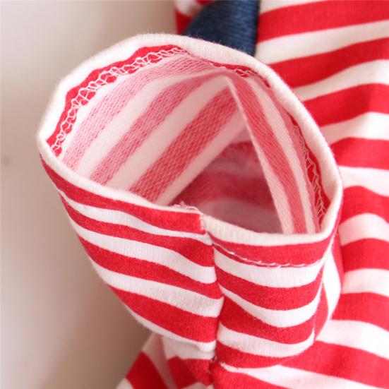 Puppy Denim Clothes Four-legged Conjoined Windproof Clothes Warm Pet Supplies for Spring Autumn