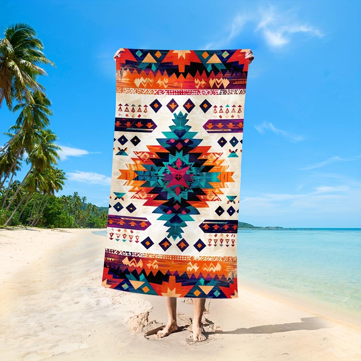 

Oversized Quick Dry Sand Free Beach Towel Microfiber Lightweight Absorbent for Swim Pool Beach Camping Vacation Gym Travel W30*H60(CM)