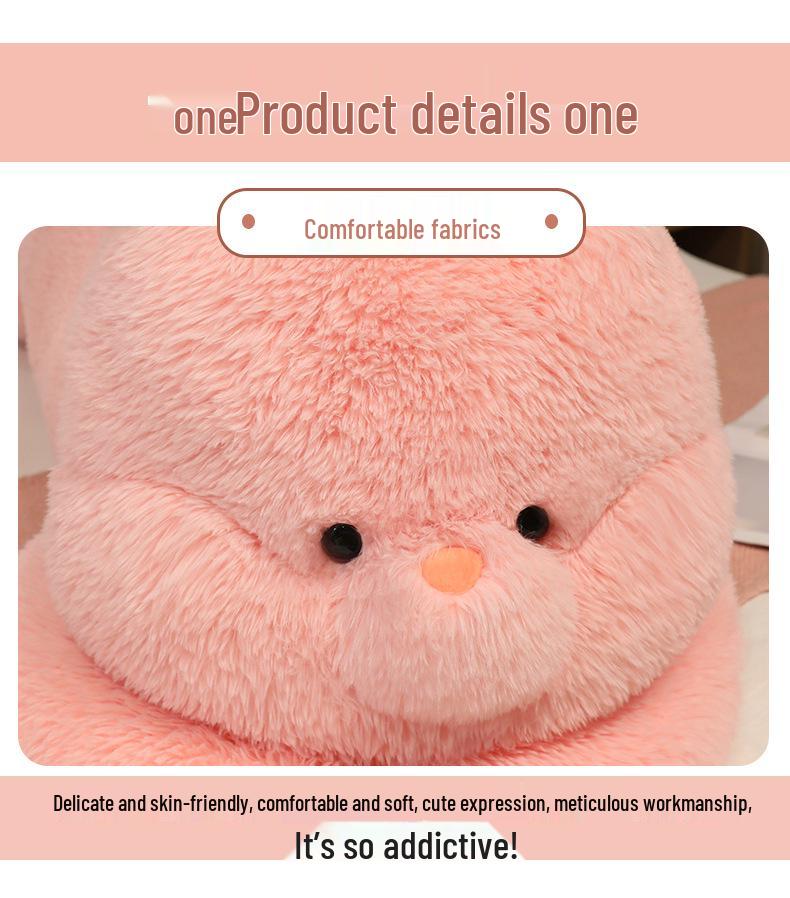 Super Large White Bunny Plush Sleeping Pillow Doll for Girls