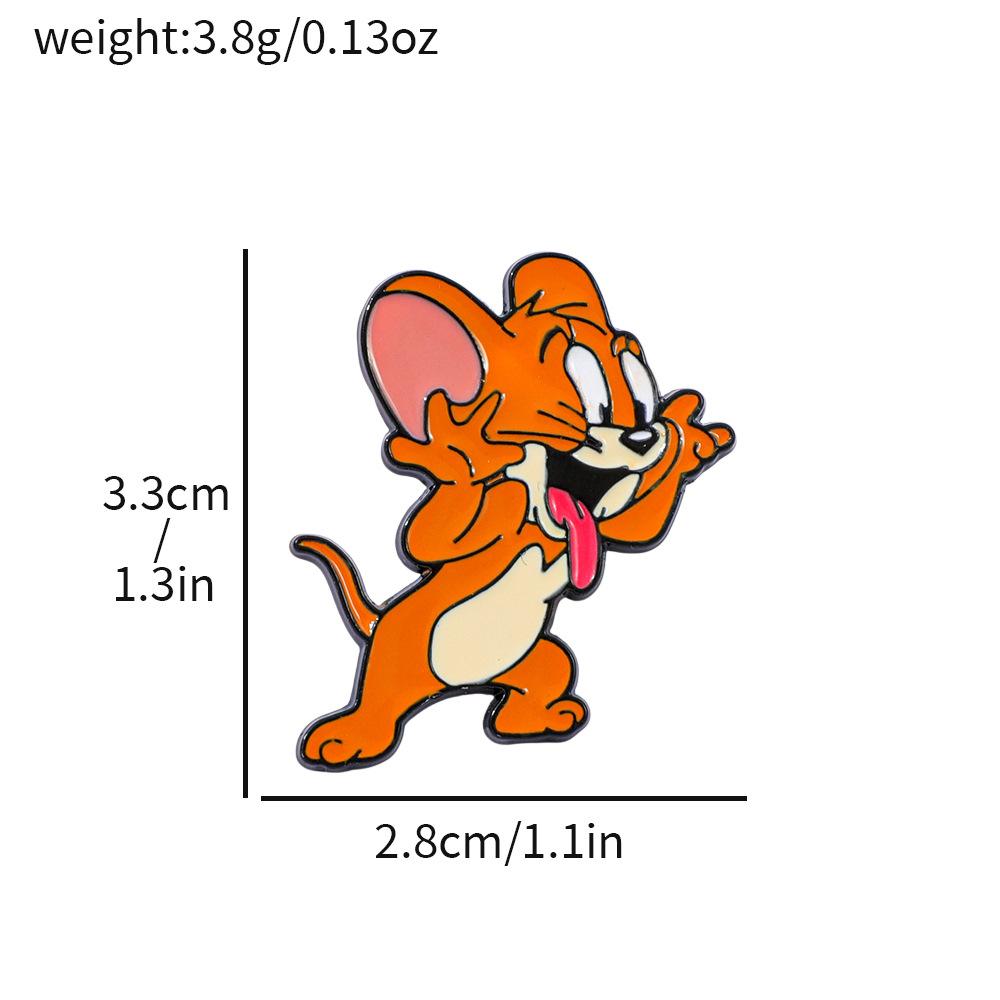 Забавная металлическая значок Кот и Мышь Том и Джерри Игра Кот и Мышь Сплав Брошь Булавка