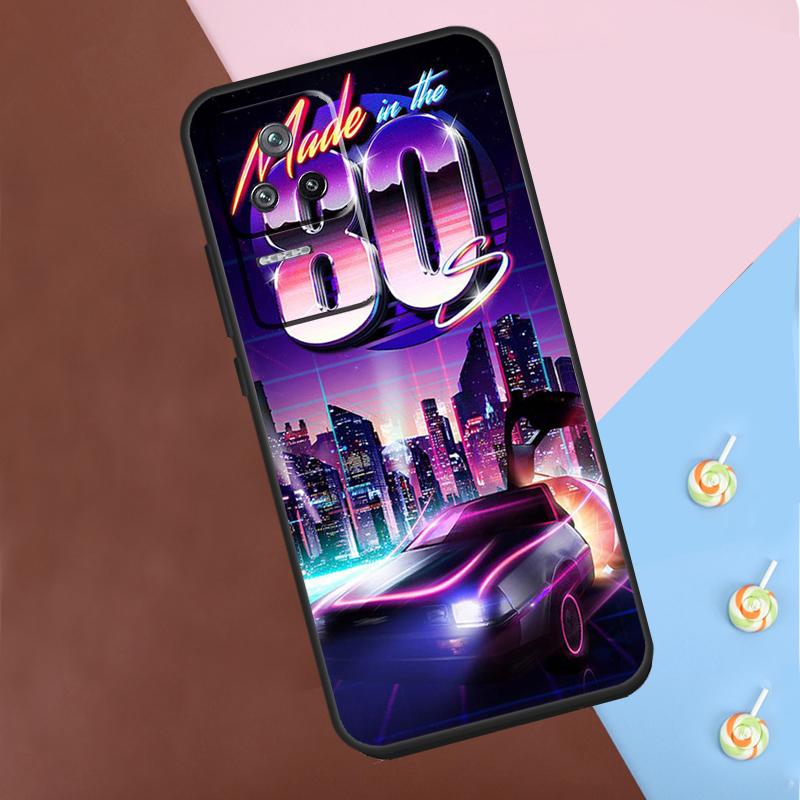 Synthwave 80s Retro Car Case For Xiaomi POCO M6 Pro X3 X5 X6 Pro F3 F5 M5s Mi 14 Pro 13 13T 11T 12T 12 Lite Cover