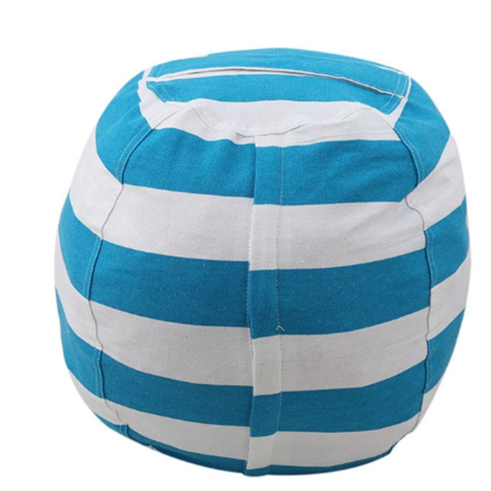 

Canvas Toys Storage Bean Bag Stripe Plush Toy Organizer Storage Bags Children S светло-синий