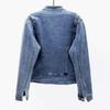 Spring and Autumn Denim Jacket Women's Short All-match Retro Chinese Style Embroidered Stretch Jacket Slim Top Trend