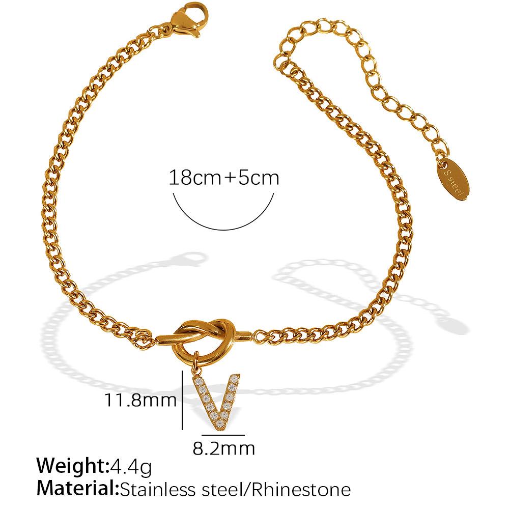 Fashion Single Item Jewelry On The New 26 Letter Bracelet Versatile Temperament High-End Jewelry Diamond Design