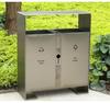 Commercial Large Stainless Steel Outdoor Trash Can for Parks and Streets