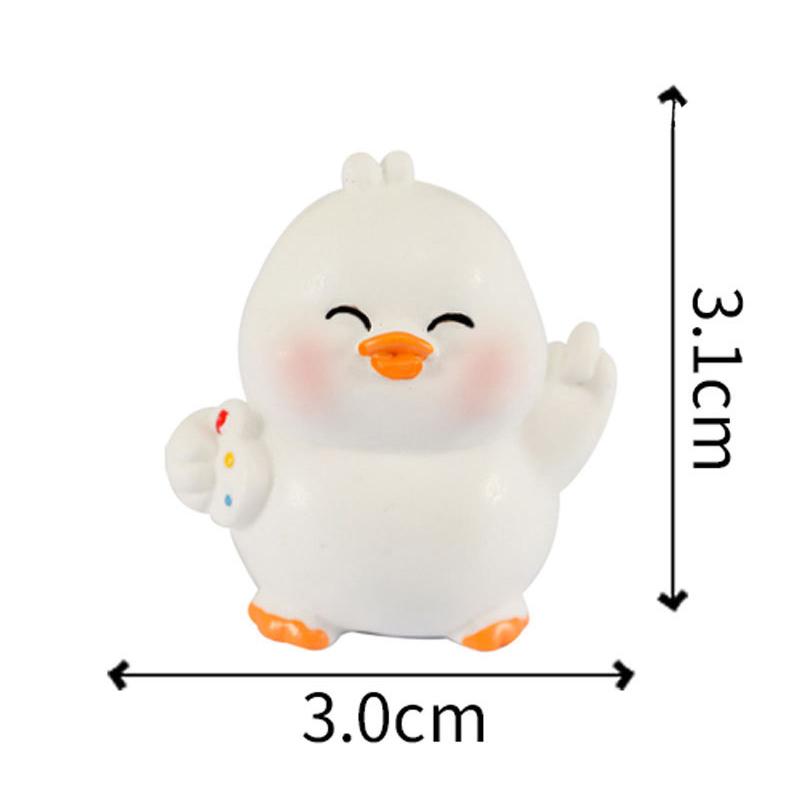 1 Stück Figuren Miniaturen Niedliche Ente Mikro-Landschaft Ornamente Für Heimdekorationen Raumdekor Auto Büro Schreibtischzubehör