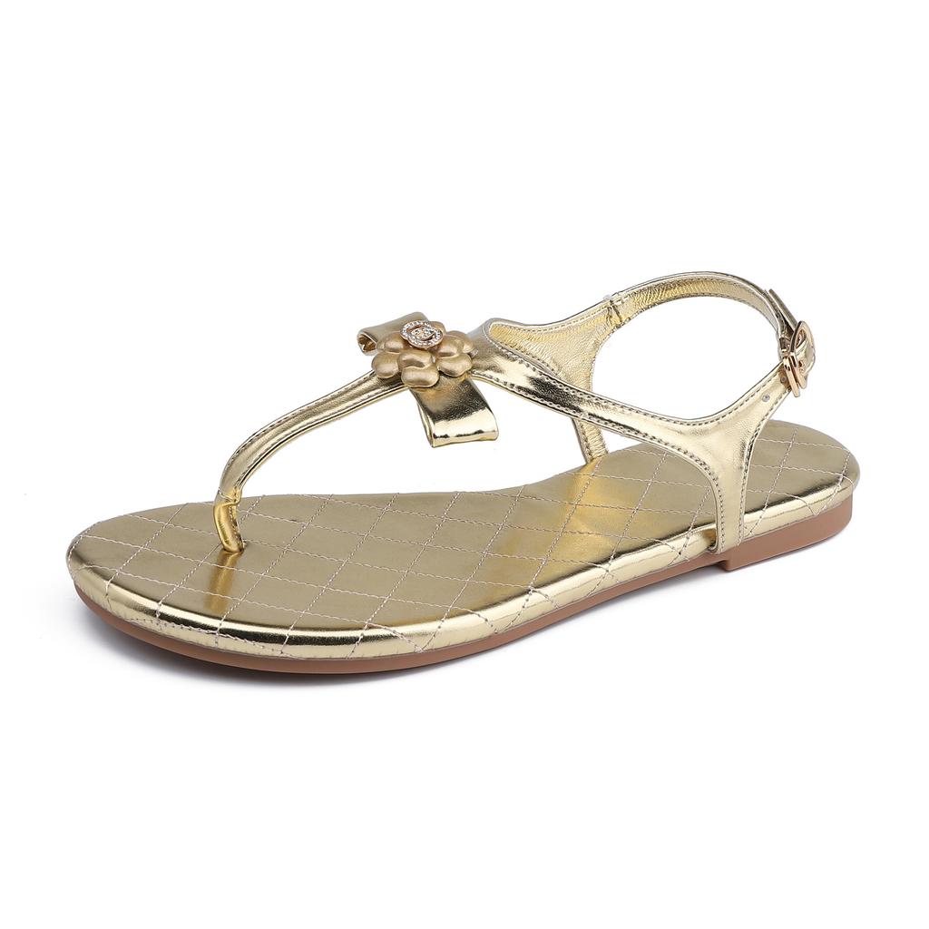 Yuanlitong Flat-soled Sandals Female Toe Fairy Style Temperament Soft-soled Slippers Female Summer Versatile Casual Cool Slippers Female