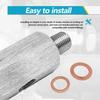 Stainless Steel Oil Pressure Sensor Adapter, With 1/8 NPT Tee Oil Pressure Gauge Fitting Turbo Supply Feed Line Connector for Turbo Supply Feed