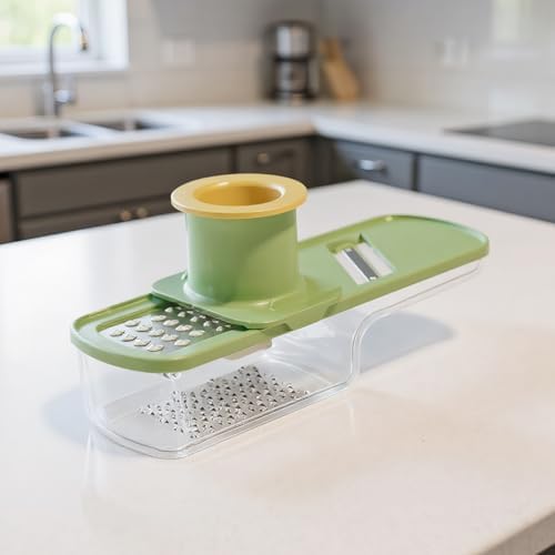 Multi-Functional Garlic Press & Grinder, Stainless Steel Garlic Mincer for Ginger Carrot Almond Food, Professional Kitchen Tool