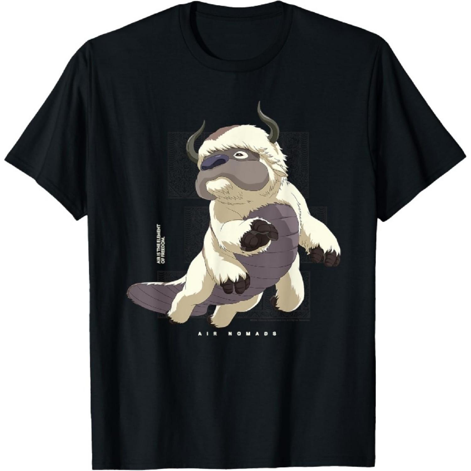 

Avatar The Last Airbender Appa Flying Bison Air Nomads T-Shirt XXXXXL чорний