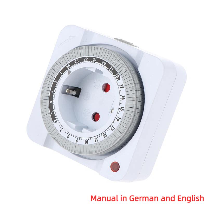 24-Stunden Mechanischer Timer Intelligenter Countdown Automatische Abschaltung Steckdosen-Timer EU-Stecker Für den Innenbereich
