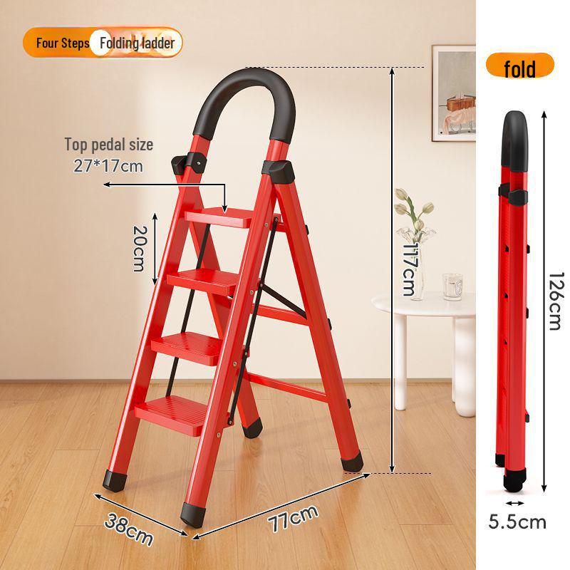 Multifunctional Folding Carbon Steel Ladder and Clothes Drying Rack