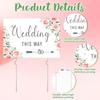 6 Pcs Wedding This Way Directional Road Sign Wedding Parking Directions Sign With 12 Pcs Stakes Welcome To Our Wedding Sign Doub