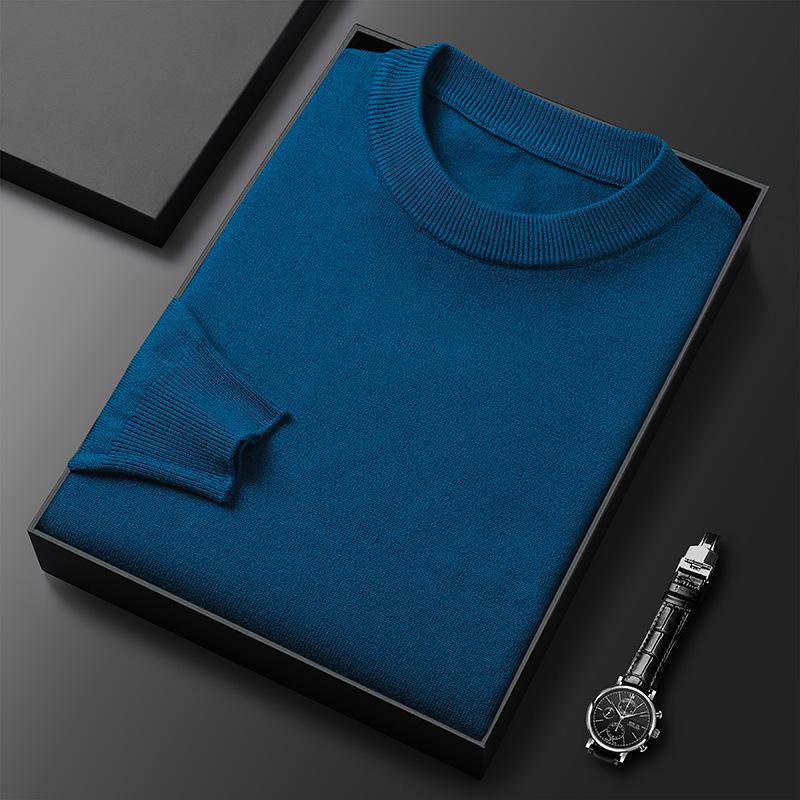 

Мужской вязаный свитер облегающего кроя с круглым вырезом - Многоцветный, Коллекция Осень/Зима XXXXL