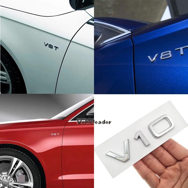 2026 Letter Number Emblem V6T V8T V10 Car Styling Fender Side Rear Trunk Badge Logo Sticker for 4YTFG A4L A5 A6L A7 A8L TT RS7 SQ5