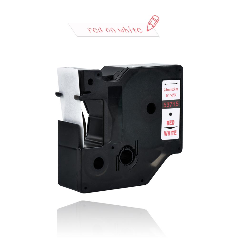 1pcs Compatible Dymo D1 24mm Tapes 53710 53713 53716 53718 53721 53722 53723 53724 Ribbon for Dymo Label Manager LM 160 210D
