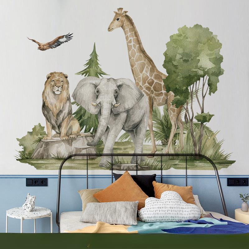 Desene animate, Autocolante cu animale dinozauri, Decor de perete pentru camera copiilor, Grădiniță, Decor de perete pentru clasă, Autocolante de perete, Autocolante pentru decorarea casei