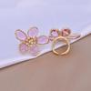Exaggerated Crystal Flower Ring with Feminine Charm Fashionable Open Ring Design Index Finger Ring