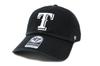 47 Brand Seven 47 Clean Up Black MLB Texas Rangers (Forty Brand) Cap,