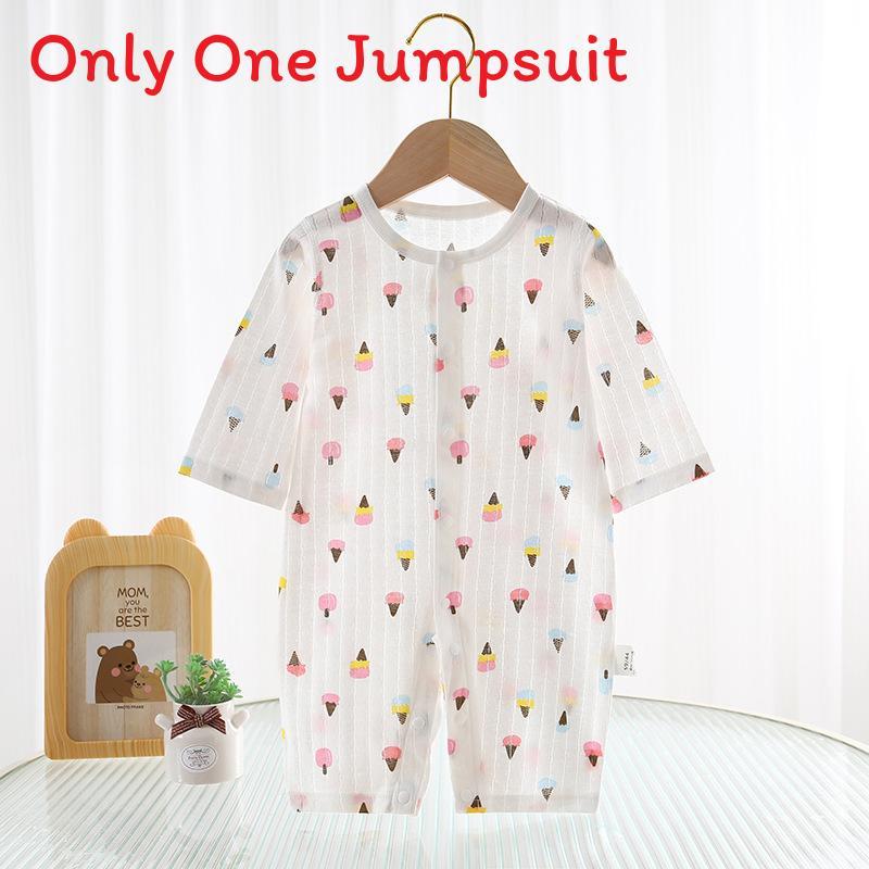 

Baby Summer Long Sleeve Cotton Swaddle Romper With Snaps For Newborns Style A,59cm