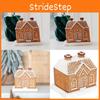 Charming Resin Christmas House Decoration Featuring Yellow Modern Design For Winter Festivities